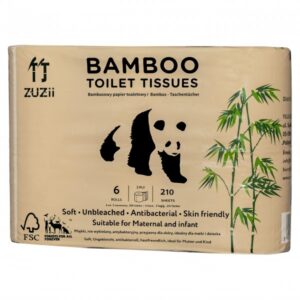 Papier Toaletowy Bambusowy 6 rolek ZUZII