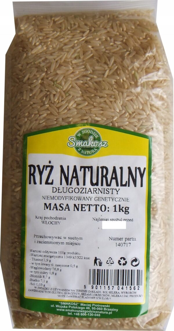 Ryż długi naturalny- 1kg Smakosz